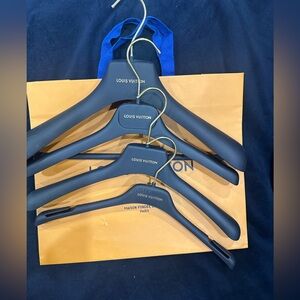 Louis Vuitton Black and Gold Hangers plus shopping bag